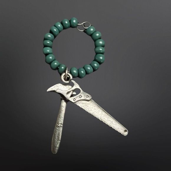 Farming Handyman Charms Saw Hammer Overalls & Tractor - Picture 7 of 7